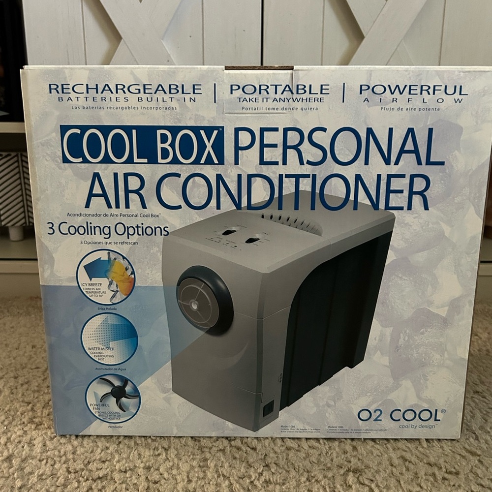 New Gray Portable Personal Air Conditioner with Rechargeable Powerful Features